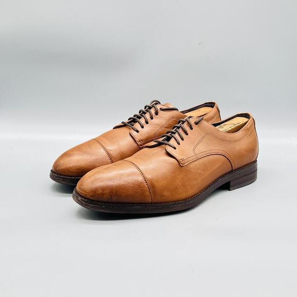 Cole Haan Shoes Mens 8 Brown Leather Cap Toe Derby Oxford Slip On Dress Comfort main image 10